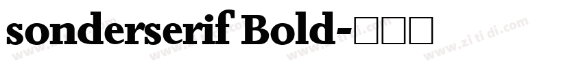 sonderserif Bold字体转换